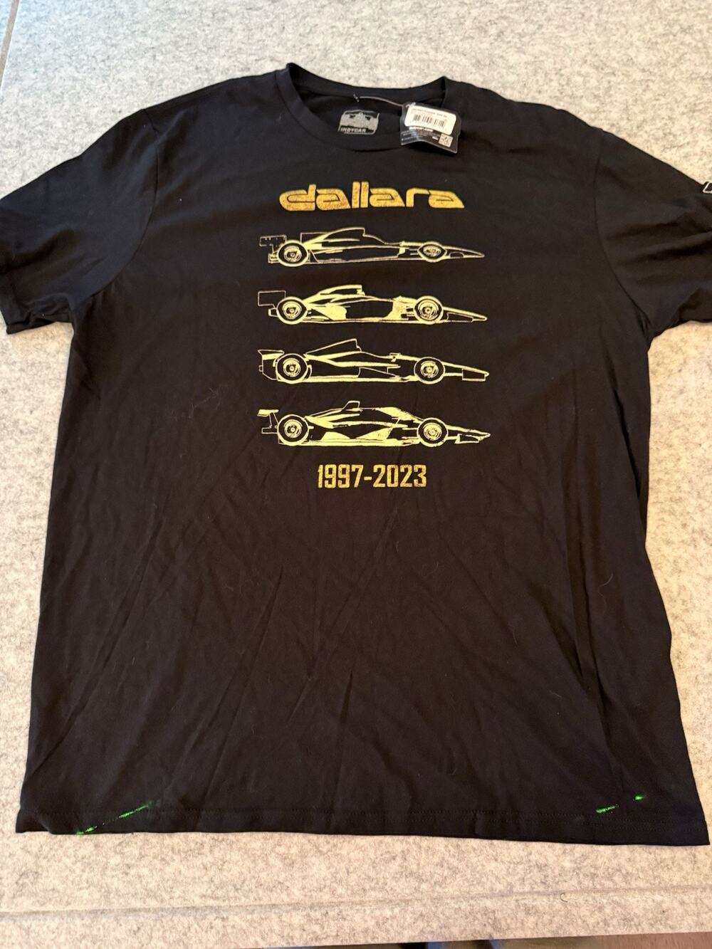 INDYCAR Dallara Evolution T-Shirt Mens XL Black 1997-2023 Racing Tee NWT